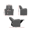 Kids Recliner Chair Keezi  – Grey Linen Sofa Armchair