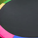 Kahuna 12ft Outdoor Trampoline With Safety Enclosure Pad Mat Ladder Basketball Hoop Set - Rainbow