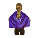 SHORT CAPE Kids Childrens Party Costume Vampire Coat School Team Colours - Purple
