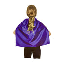 SHORT CAPE Kids Childrens Party Costume Vampire Coat School Team Colours - Purple