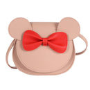 Adorable Bow Bear Crossbody Bag for Kids - khaki Small Shoulder Bag 13*13*5cm