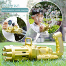 Kids Toys Automatic Gatling Soap Water Bubble Machine