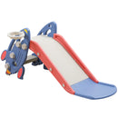 GOMINIMO Kids Slide with Basketball Hoop (Blue Rocket) GO-KS-102-TF