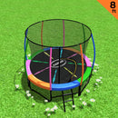 Kahuna 8ft Outdoor Rainbow Trampoline With Safety Enclosure