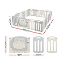 Keezi Baby Playpen 20 Panels Foldable Toddler Fence Safety Play Activity Centre
