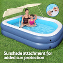 Bestway Kids Inflatable Pool Above Ground Splash Pool with Sunshade 254x178cm