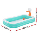 Bestway Inflatable Pool with Basketball Hoop – 251×168cm