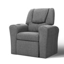 Kids Recliner Chair Keezi  – Grey Linen Sofa Armchair