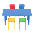 Keezi 5-Piece Kids Table & Chair Set – Study Desk with 4 Plastic Chair