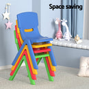 Keezi 5-Piece Kids Table & Chair Set – Study Desk with 4 Plastic Chair