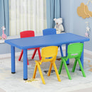 Keezi 5-Piece Kids Table & Chair Set – Study Desk with 4 Plastic Chair