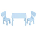 1 Keezi Kids Table and 2 Chairs Set Blue