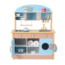 Keezi Wooden Kitchen Play Set – Blue, 80cm