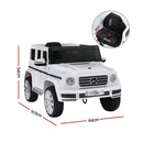 Kids Ride On Car Licensed G500 Electric Toys Horn Remote 12V White