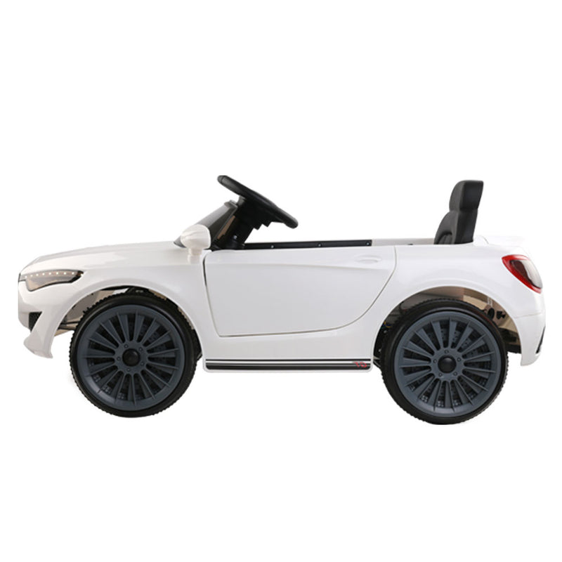 Rigo Kids Electric Ride On Car Cars Music Headlight Remote Control 12V White