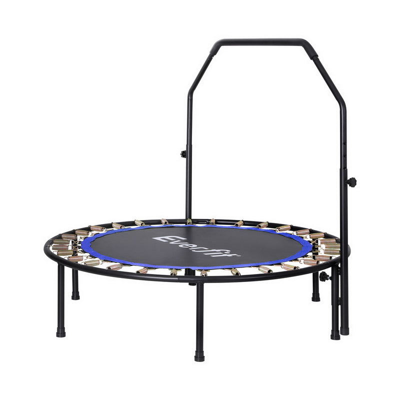 Everfit 48inch Round Trampoline Kids Exercise Fitness Adjustable Handrail Blue