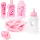 Trendy Dolls Pram & Travel Bed Set - Fairy, Pink, Grey