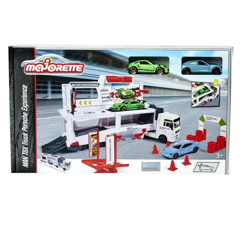 MAN TGX Porsche Experience Truck and 2 Cars 911 GT3 Taycan Playset