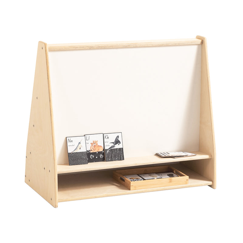 Jooyes Kids 4 Tier Wooden Display Bookcase With White Board And Storage