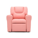 Pink Kids push back recliner chair with cup holder