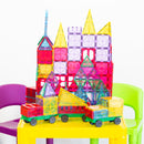 200 Pcs non-toxic STEM Educational, Durable Magnetic Tiles/Puzzle with Storage Bag