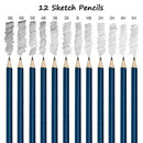 72pcs Professional Drawing Artist Kit Set Pencils and Sketch Charcoal Art Tools