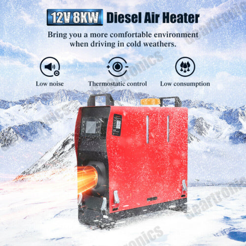 Diesel Air Heater All-in-one 12V 5KW LCD Remote Control for Car RV Indoors