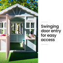 ROVO KIDS Cubby House, Outdoor Wooden DIY Timber Cottage Style Playhouse, for Children