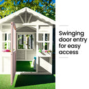 ROVO KIDS Cubby House, Wooden Outdoor DIY Timber Cottage Style Playhouse, for Children