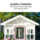 ROVO KIDS Cubby House, Wooden Outdoor DIY Timber Cottage Style Playhouse, for Children