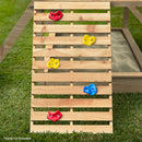 ROVO KIDS Cubby House with Slide, Sandpit, Climbing Wall, Noughts & Crosses, Natural Colour