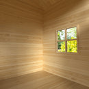 ROVO KIDS Cubby House with Slide, Sandpit, Climbing Wall, Noughts & Crosses, Natural Colour