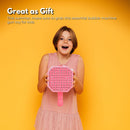 GOMINIMO 132 Holes Rechargeable Bubbles Machine Gun for Kids (Pink) GO-BMG-102-KBT