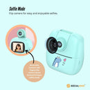 Print Camera Blue - Digital Thermal Photo Video MP3 Rechargeable