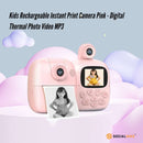 Kids Print Camera – Pink, Rechargeable