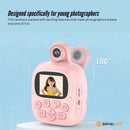 Kids Print Camera – Pink, Rechargeable