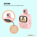 Kids Print Camera – Pink, Rechargeable