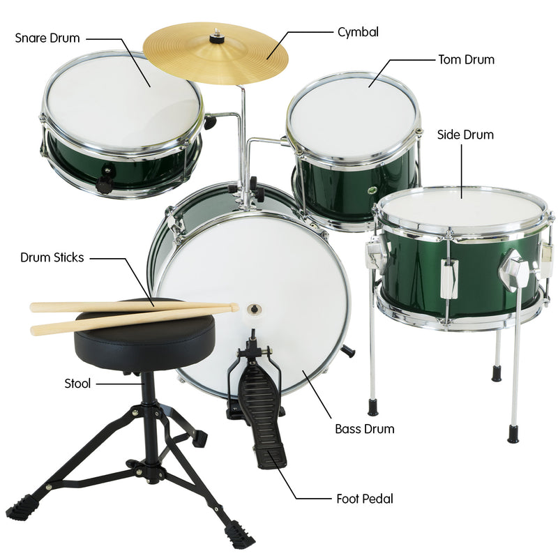 Karrera Children's 4pc Drumkit - Green