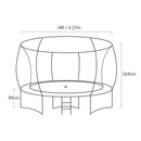 Kahuna Twister 14ft Springless Trampoline Outdoor Kids Safety Net Pad Mat with Basketball Set