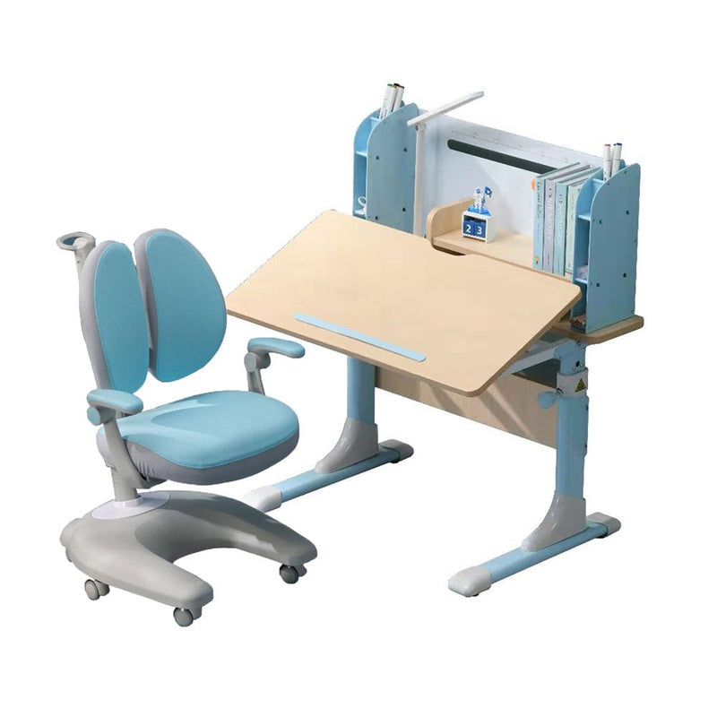 Height Adjustable Children Kids Ergonomic Study Desk Chair Set 80cm Blue AU