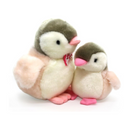 Plush Penguin Keychain with Sound – Pink