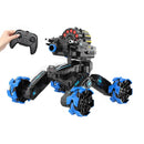 Remote Control Car with Soft Bomb - Four-wheel Battle Blooming Tire Spray - Blue
