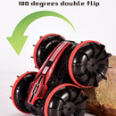 Amphibious Stunt Rc Car - Double-sided Rolling - 2.4g - Electric - Kids' Toy - Red
