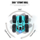 Double Sided 2.4g Mini Rc Car - High Speed Remote Control Toy - English Box 08 Blue