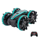 Amphibious Stunt Rc Car - Double-sided Rolling - 2.4g - Electric - Kids' Toy - Green
