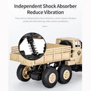 2.4ghz 4ch Remote Control Dongfeng 7 Six-wheeled Armor Truck Toy - Green