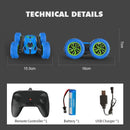 Blue Stunt Tumbling Car Toy with 2.4ghz Remote Control