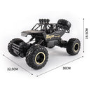 37cm Remote Control Bigfoot Climbing Car - 1 12 Alloy 4wd Cross-country Toy - Red