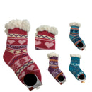1 Pair KIDS Thick Fur Bed Socks Boys Girls Soft Work Fluffy Slippers Non Slip - 2-8 Years Old