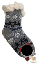 1 Pair KIDS Thick Fur Bed Socks Boys Girls Soft Work Fluffy Slippers Non Slip - 2-8 Years Old